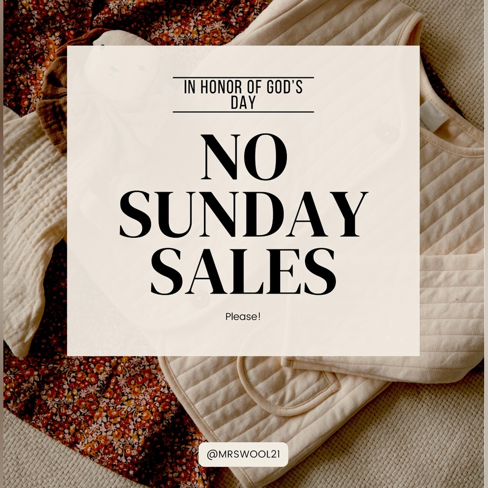 CLOSED ON SUNDAY